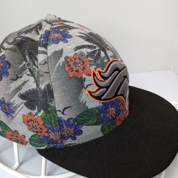 Denver Broncos New Era 9FIFTY Floral Snapback Hat Gray Black NFL - Picture 2 of 11